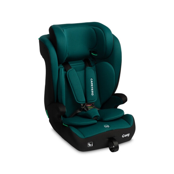 Scaun auto 3 in 1 Caretero Cosy I-Size, 76-150 cm, standard R129, culoare teal, dimensiuni 40,5x44x58 cm