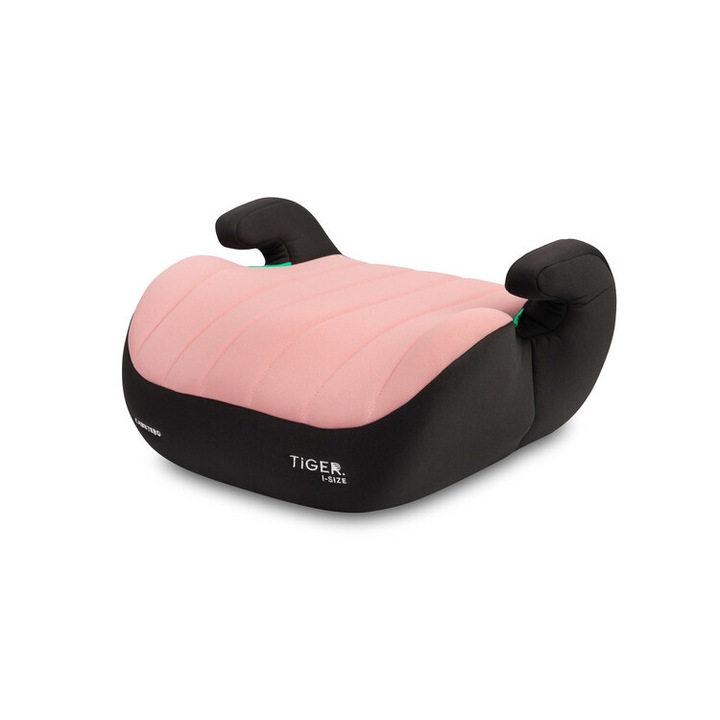 Scaun auto copii, Tiger, i-Size, roz, 125-150 cm, spatar ergonomic, usor de curatat