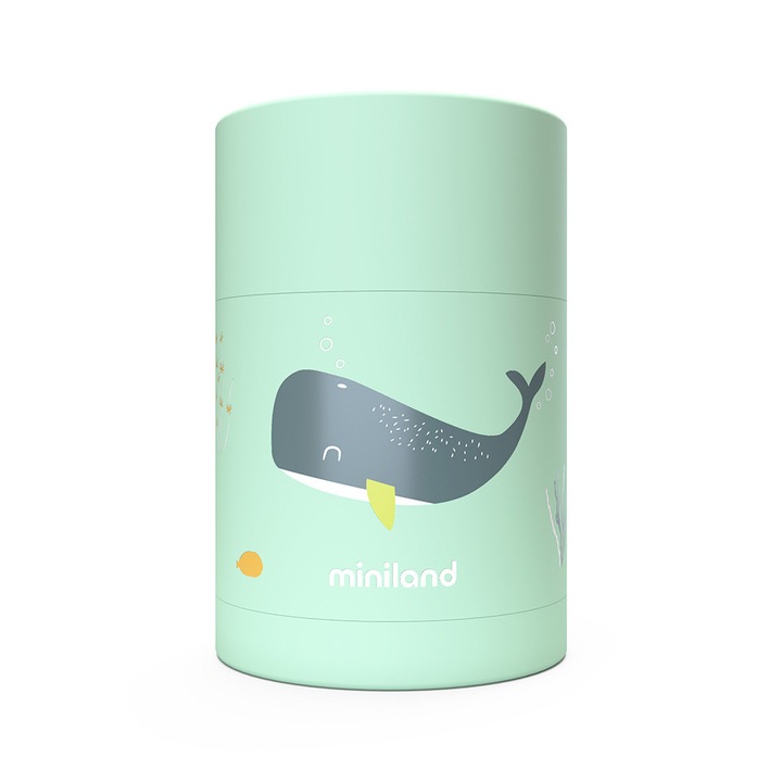 Termos pentru mancare, Ocean, 600ml, design cu balena, izolatie dubla