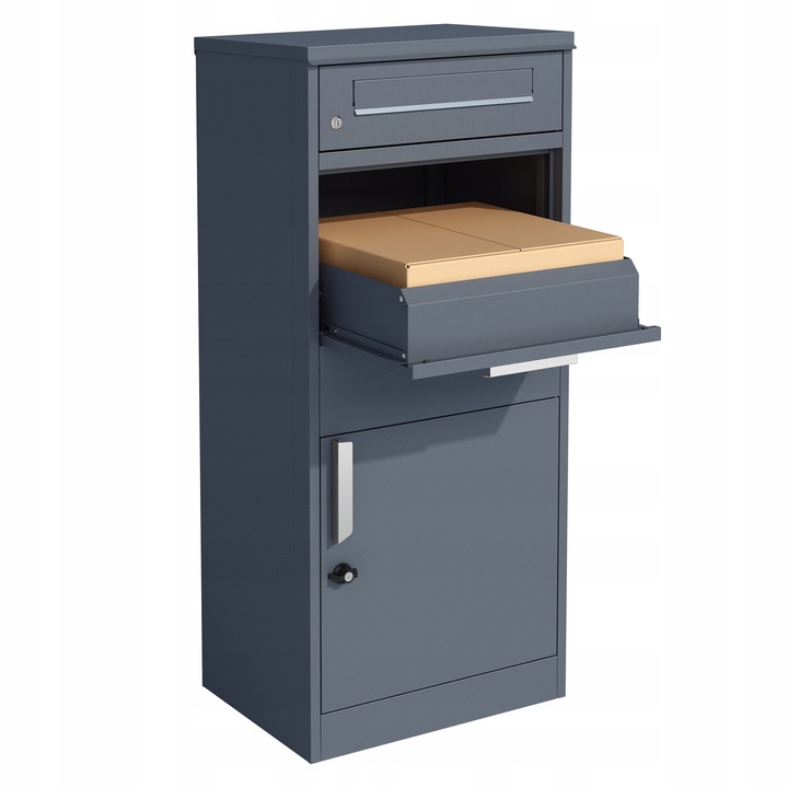 Cutie postala pentru pachete, Jumi, Metal, 112 x 50 x 37 cm, Antracit, XXL