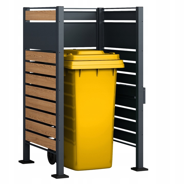 Set panouri pentru cos de gunoi, Jumi, Maro/Antracit, 150x83 cm