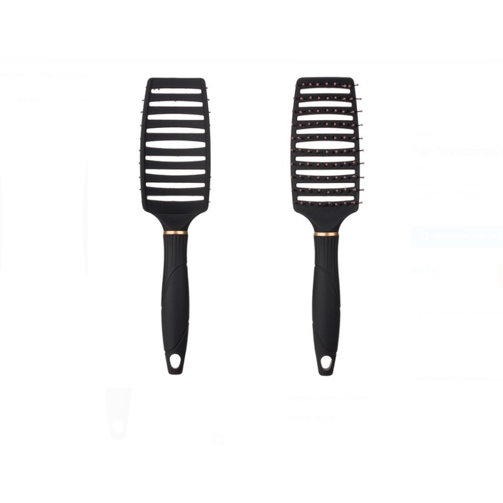 Perie de Par Dreptunghiulara din Plastic 27 cm