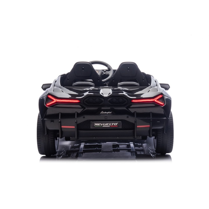 Masinuta electrica pentru copii, Lamborghini Revuelto, 4x45W, 24V, 132x73x44cm, negru, +3 ani