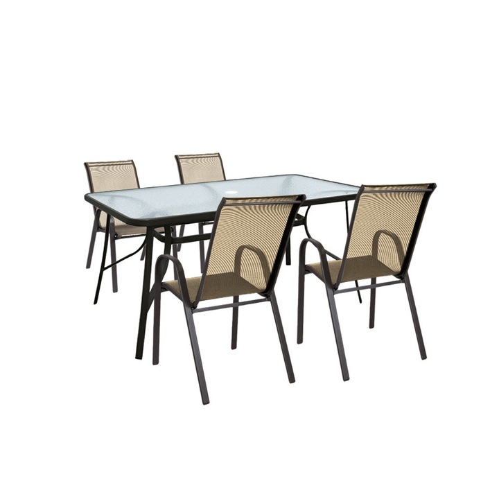 Set mobilier de gradina Leziter 4+1