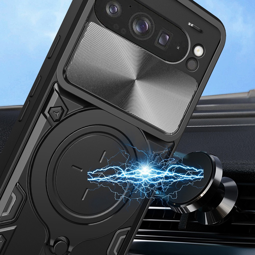 Husa pentru Xiaomi Poco F8 Ultra, SKYDDAR INNOVATION, CamGuard Pro, Inel Magnetic, Protectie Camera, set cu sticker, Negru