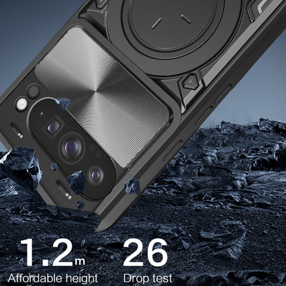Husa pentru Xiaomi Poco F8 Ultra, SKYDDAR INNOVATION, CamGuard Pro, Inel Magnetic, Protectie Camera, set cu sticker, Negru