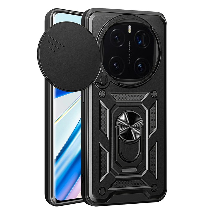 Калъф за Honor Magic7 Pro - Smartphosis Camshield - Удароустойчив - Черен