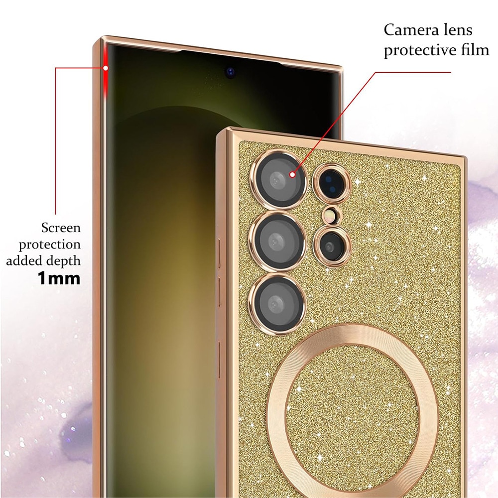 Husa pentru Samsung Galaxy A16 4G / A16 5G - Techsuit Luxury Glitter MagSafe - Light Green