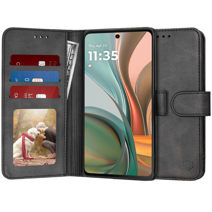 Husa telefon Diary Book Motorola Moto G75 Negru