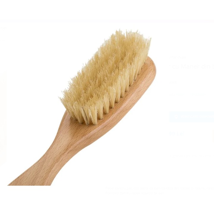 Hajkefe fa nyéllel és sűrű sörtékkel 18 cm