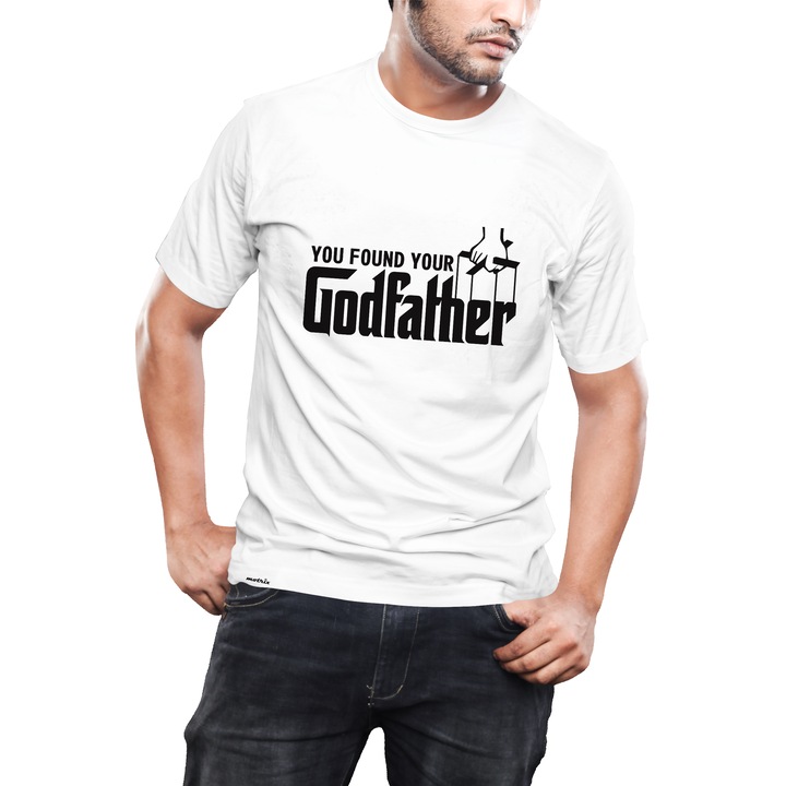 Tricou personalizat romgleza Ti-ai gasit nasul alb L Motrix