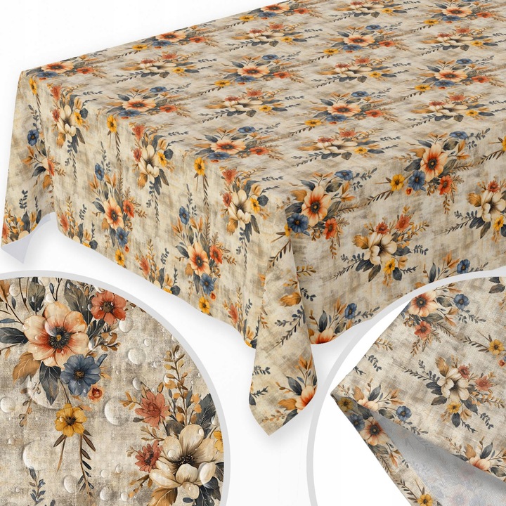 Fata de masa, Homeview, 140x240 cm, Impermeabila, Rezistenta la pete, Universala, OEKO-TEX, Pentru sufragerie si bucatarie, Reutilizabila, Usor de curatat, 100% poliester, Multicolor