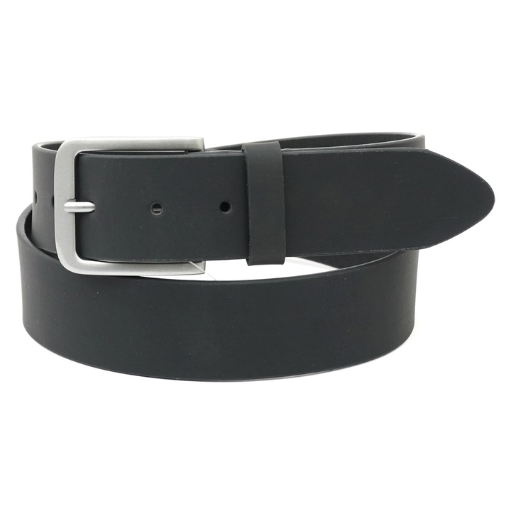 Curea piele barbati, Curea barbati, Curea piele naturala, Negru, Latime 3.5, Lungime, Negru, 120