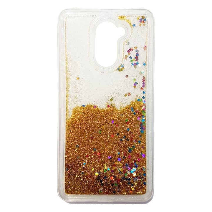 Liquid Glitter tok FUN Samsung Galaxy S8 Plus, G955, Gold telefonokhoz