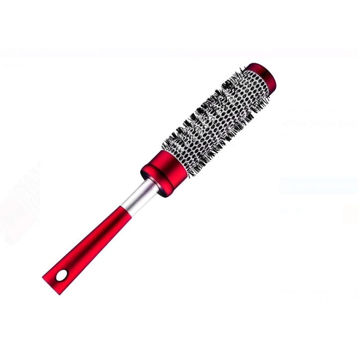 Bordeaux kerámia hajkefe 2,5 cm