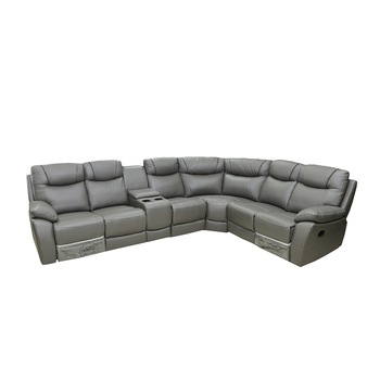 Coltar Md.3437,cu 2 reclinere manuale,piele naturala, Gri B-2032 Coltar Md.3437,cu 2 reclinere manuale,piele naturala, Gri B-2032