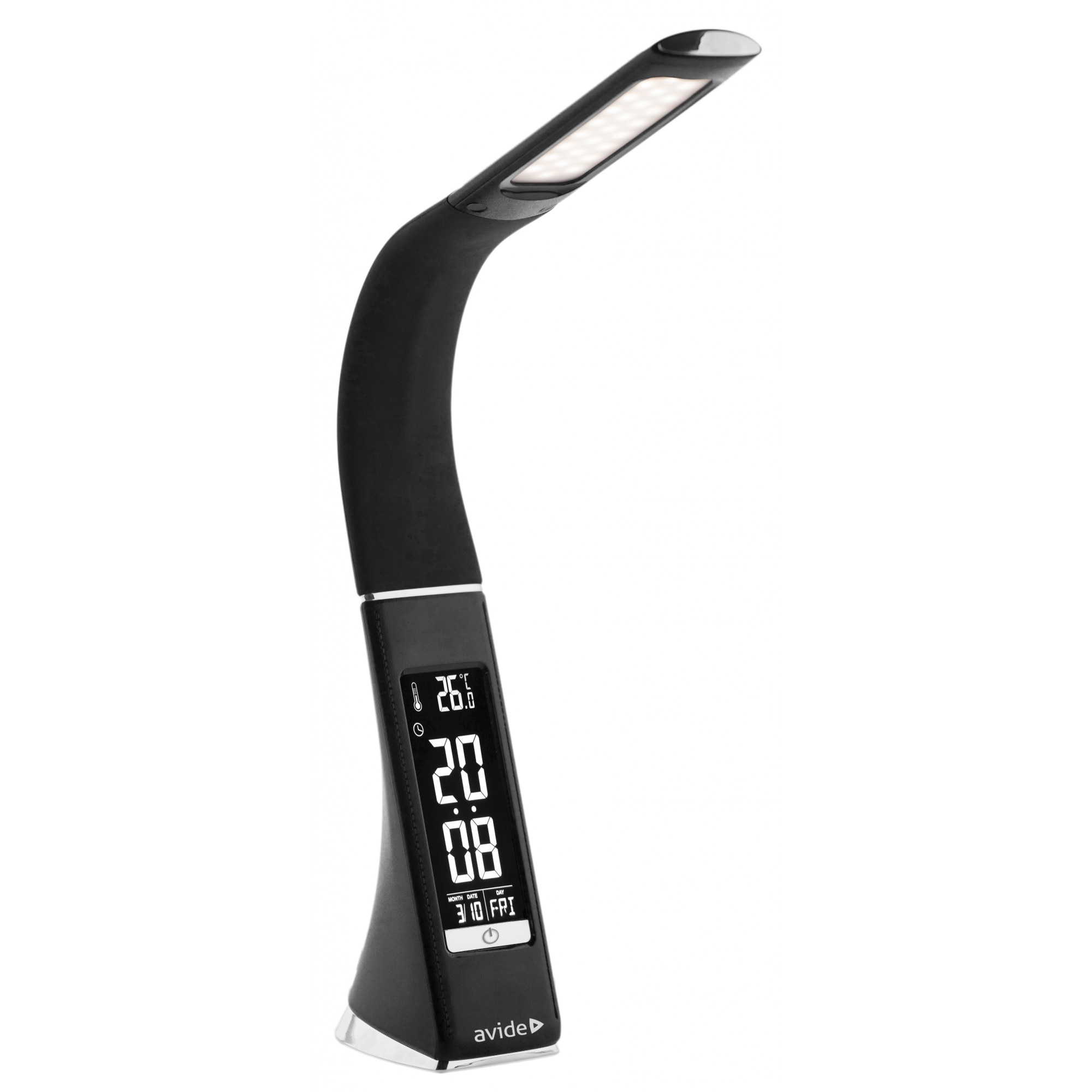 Lampa de birou Avide LED calendar 6W Business Leather culoare neagra