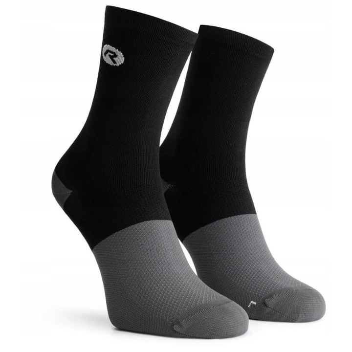 Мъжки спортни чорапи, Rogelli, Полиамид, Черни, За колоездене