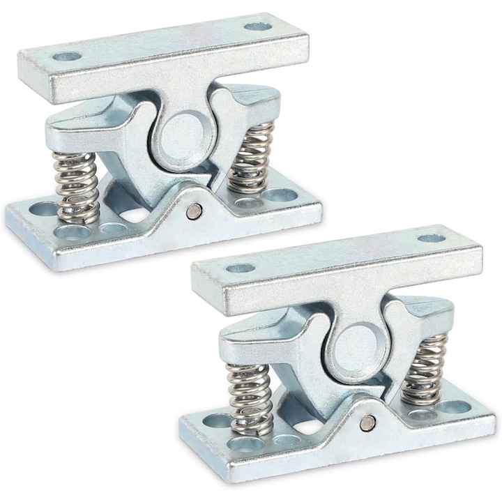 Sistem de inchidere mecanic pentru usa rulota, Enforose, aliaj zinc, 2 buc, rezistent la intemperii, usor de instalat, argintiu