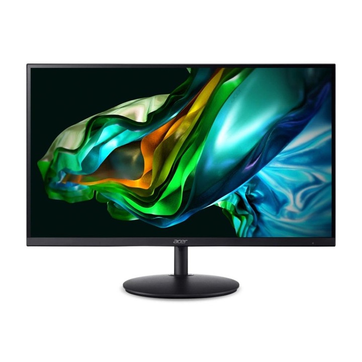 Monitor Acer, SH242YEbmihux, 23.8", IPS, tükröződésmentes, FHD, 1920x1080, ZeroFrame, FreeSync, 100Hz, 1ms, 100M:1, 250 cd/m2, hangkimenet, VESA, dönthető, fekete