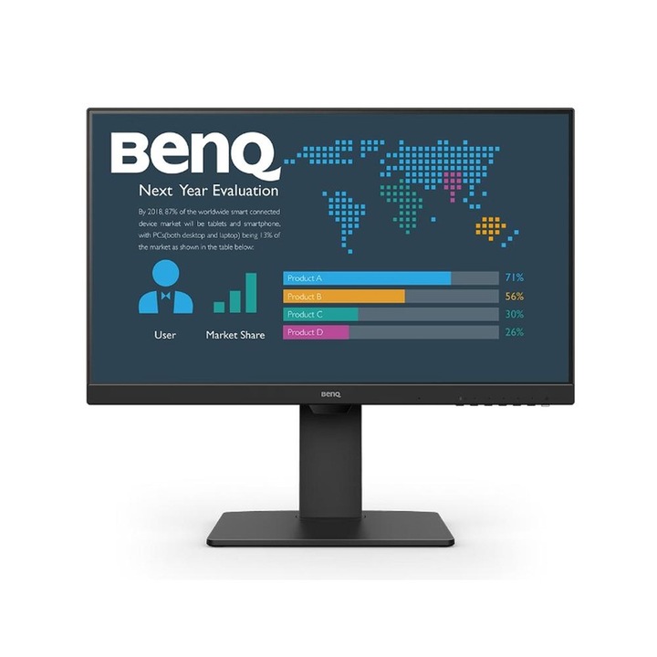 Monitor BenQ, BL2786TC, 27”, IPS, 1920x1080, FHD, AG, 100 Hz, 5 ms, 99% sRGB, Eye-CareU, Ergo Design, Kódolási mód, Fekete