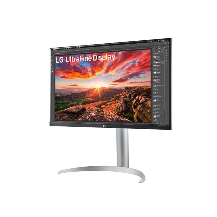 LG monitor, 27UP850K-W, 27", UltraFine, UHD, IPS 4K, 5ms, 1200:1, 400cd/m2, 3840 x 2160, DCI-P3 95%, HDR 400, HDMI, USB-C, DisplayPort, fekete