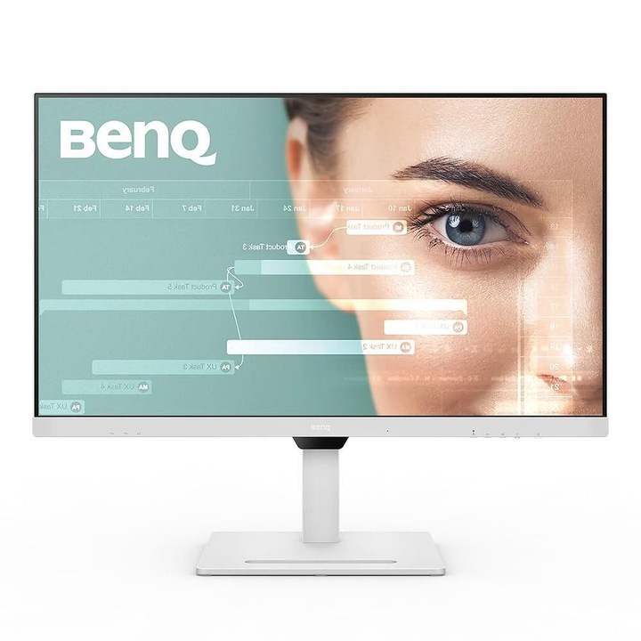 Monitor BenQ, GW3290QT, 32" IPS, 5ms, QHD, 2560x1440, 75Hz, 99% sRGB, villogásmentes, LBL, BI Gen2, 1000:1, 8 bit, 350 cd/m2, HDMI, DP, USB-C 60W, fehér