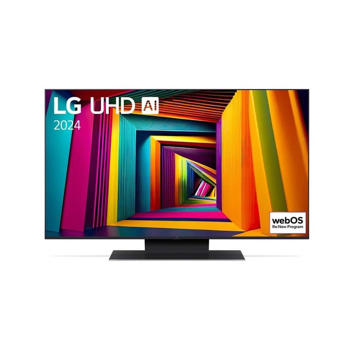 Телевизор LG, 43UR91003LA, 43", 4K, UltraHD, 3840 x 2160, webOS 23, Smart TV, ThinQ AI, HDR10 pro, HLG, AI Sound Pro, Черен