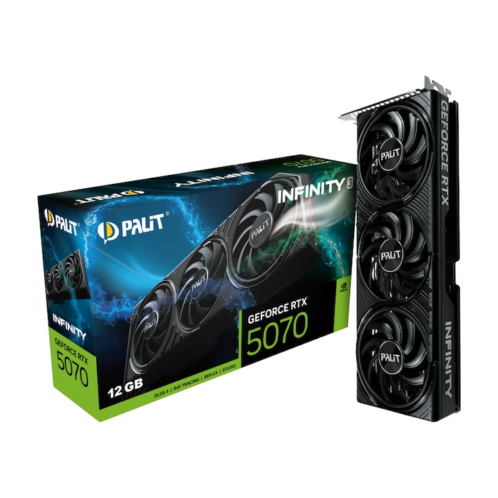 Видео карта PALIT GeForce RTX 5070 Infinity 3 12GB GDDR7 192 bit 4710562245097_3Y