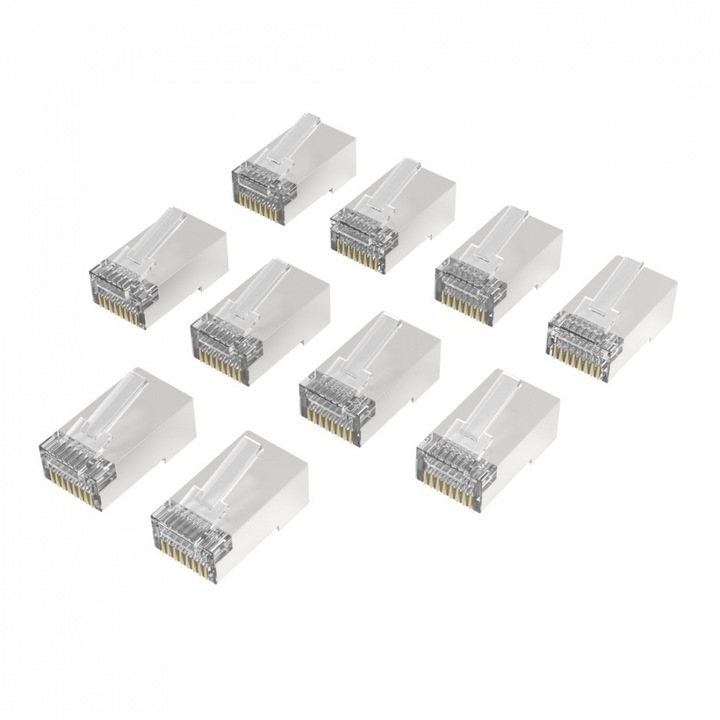 HAMA Накрайник RJ45, CAT 6a, 10 Gbit/s, екраниран, 10 бр