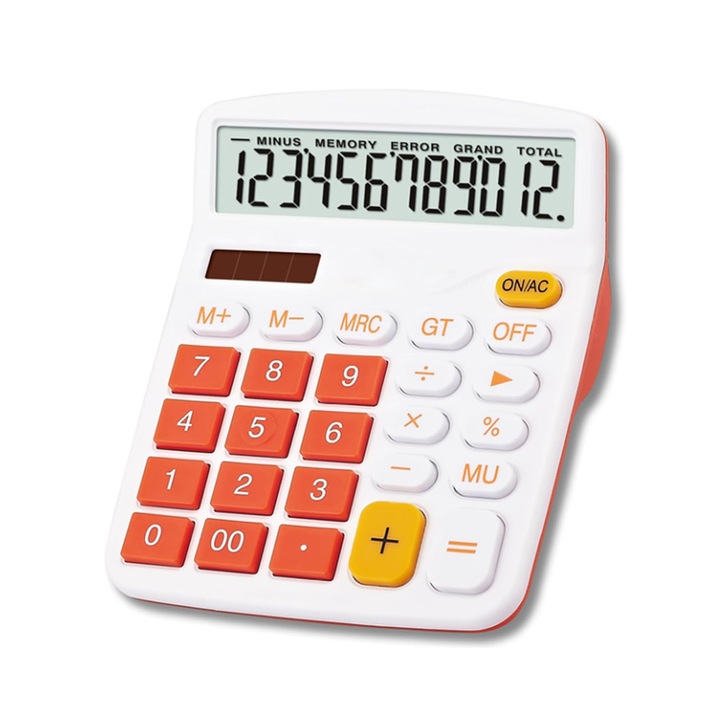 Настолен калкулатор OSALO OS-837VC 9912216, ABC12 с цифров дисплей, 14 х 11 см, Оранжев