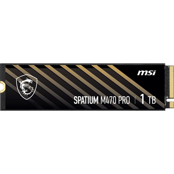 SSD твърд диск, MSI SPATIUM M470, 1ТB, PCIe Gen4x4, NVMe 1.4, M.2 2280