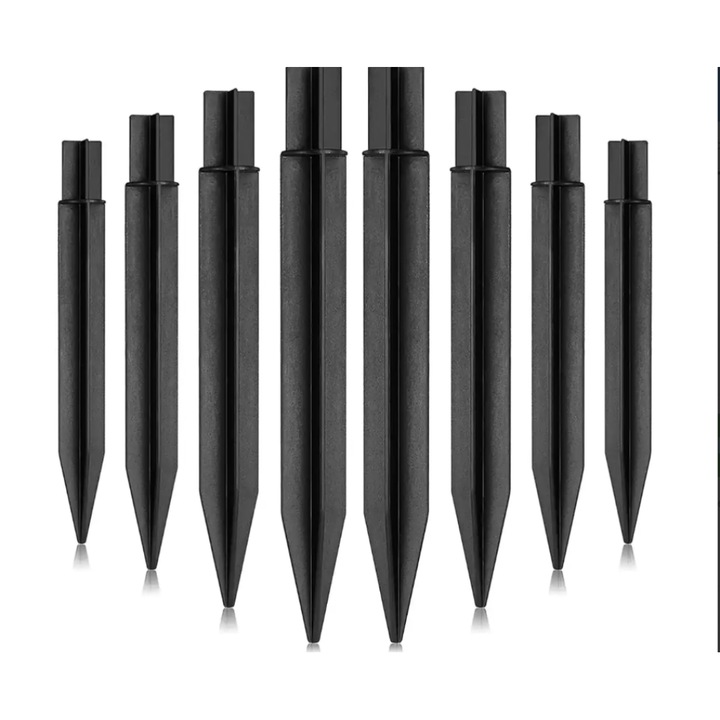 Robuste, durabile, ABS, tepi de pamant, rezistente la intemperii, rezistente la rugina, plastic ABS de inalta rezistenta. Asamblare usoara pentru lumina tortei solare. Cale de lumina de gradina, curte in aer liber. Peisaj de Craciun.