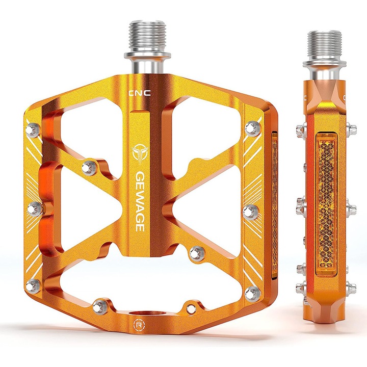 Pedale bicicleta Enforose, aluminiu CNC, anti-derapant, reflectorizante, pentru mountain biking si ciclism pe drum