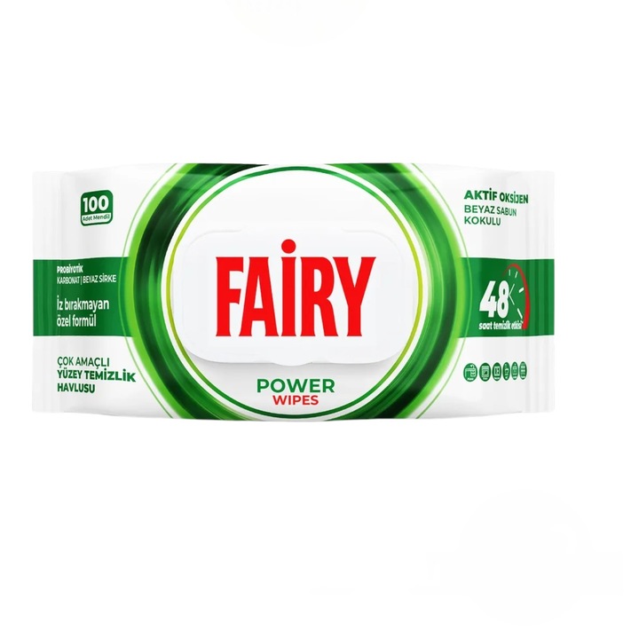 Servetele umede Fairy Cleaning multisuprafete, Bicarbonat, 100 buc