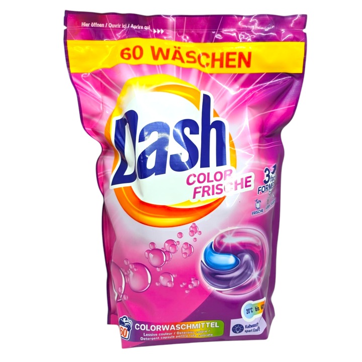 Капусли за пране Dash, Цветно пране, Color Frische, 60 броя