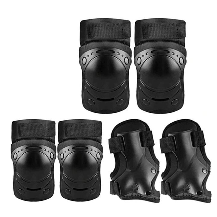 Set de protectie pentru copii Enforose, 2 genunchiere, 2 cotiere, 2 incheieturi, material respirabil, curele ajustabile