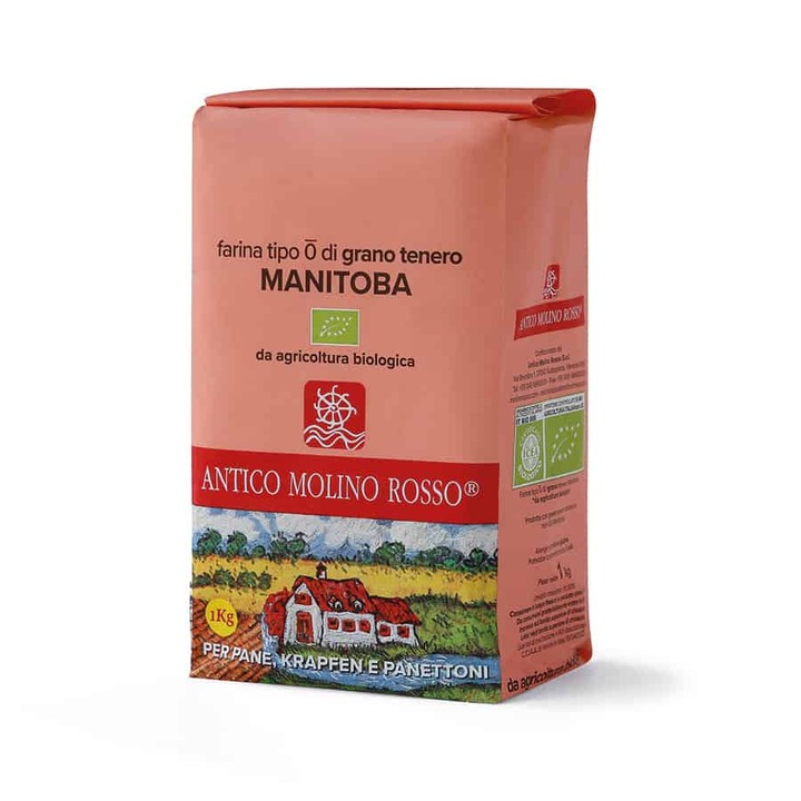 Faina ECO din grau tanar tip 0 Manitoba macinata pe piatra (cozonac, panettone, paine) 1kg, Antico Molino Rosso (IT)