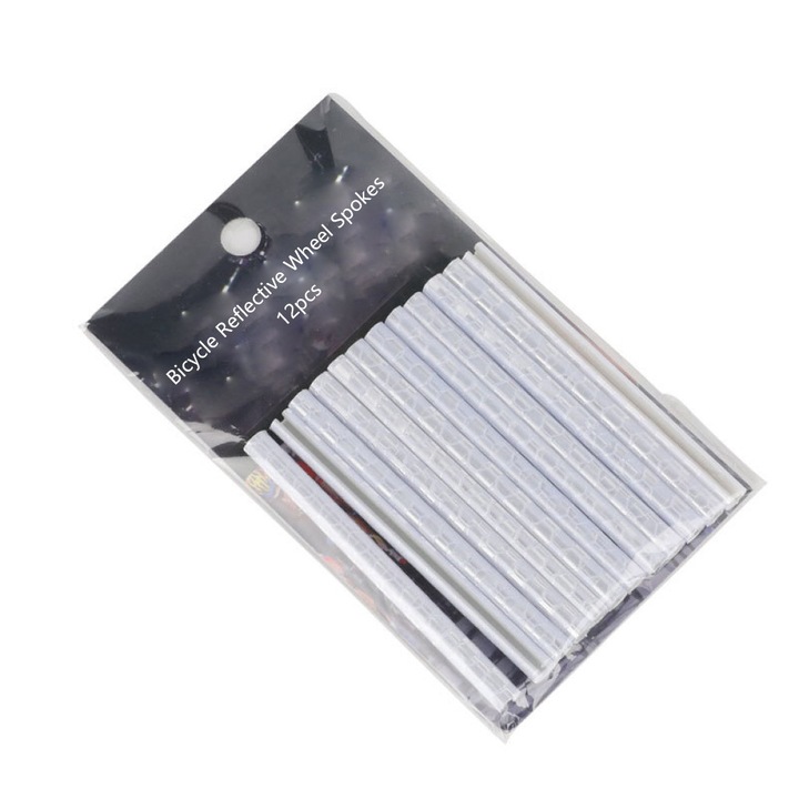Banda reflectorizanta pentru roti de bicicleta, Enforose, material reflectorizant, instalare rapida, set