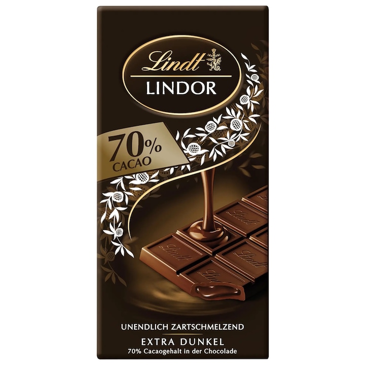 Ciocolata Lindt Lindor Neagra 70% Cacao 100 g