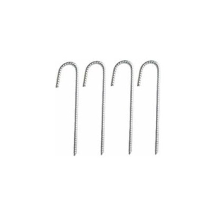 Tarusi de armatura galvanizata Enforose, capat ascutit, set 4 bucati, rezistente la rugina, ideale pentru camping si drumetii