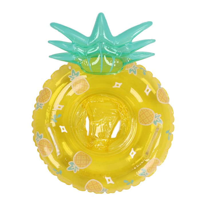 Надуваем дюшек за басейн Enforose, ананас, ярки цветове, премиум материал, 150x150см