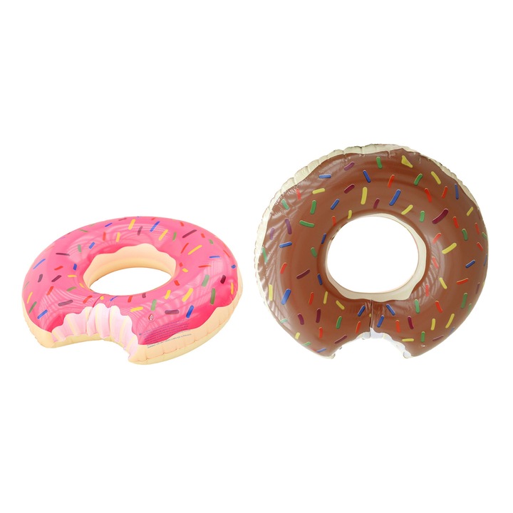Float donut, Enforose, vinil de inalta calitate, multicolor, pentru copii si adulti