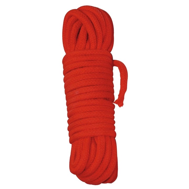 Sfoara bondage, Shibari, Bumbac, Rosu, 0,7cm x 10m