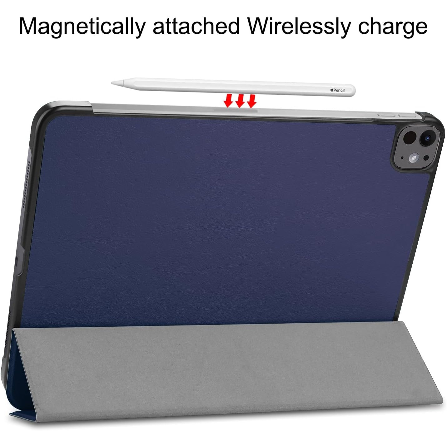 Husa tableta pentru, iPad Pro 13"(2024), auto functie sleep/wake tip stand, 13 inch, Albastru inchis