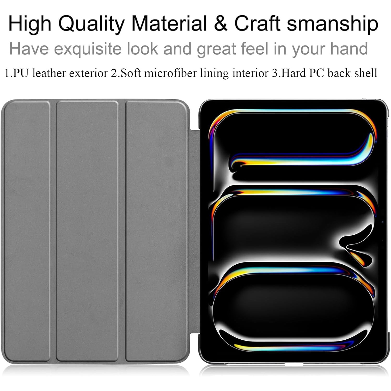 Husa tableta pentru, iPad Pro 13"(2024), auto functie sleep/wake tip stand, 13 inch, graffiti