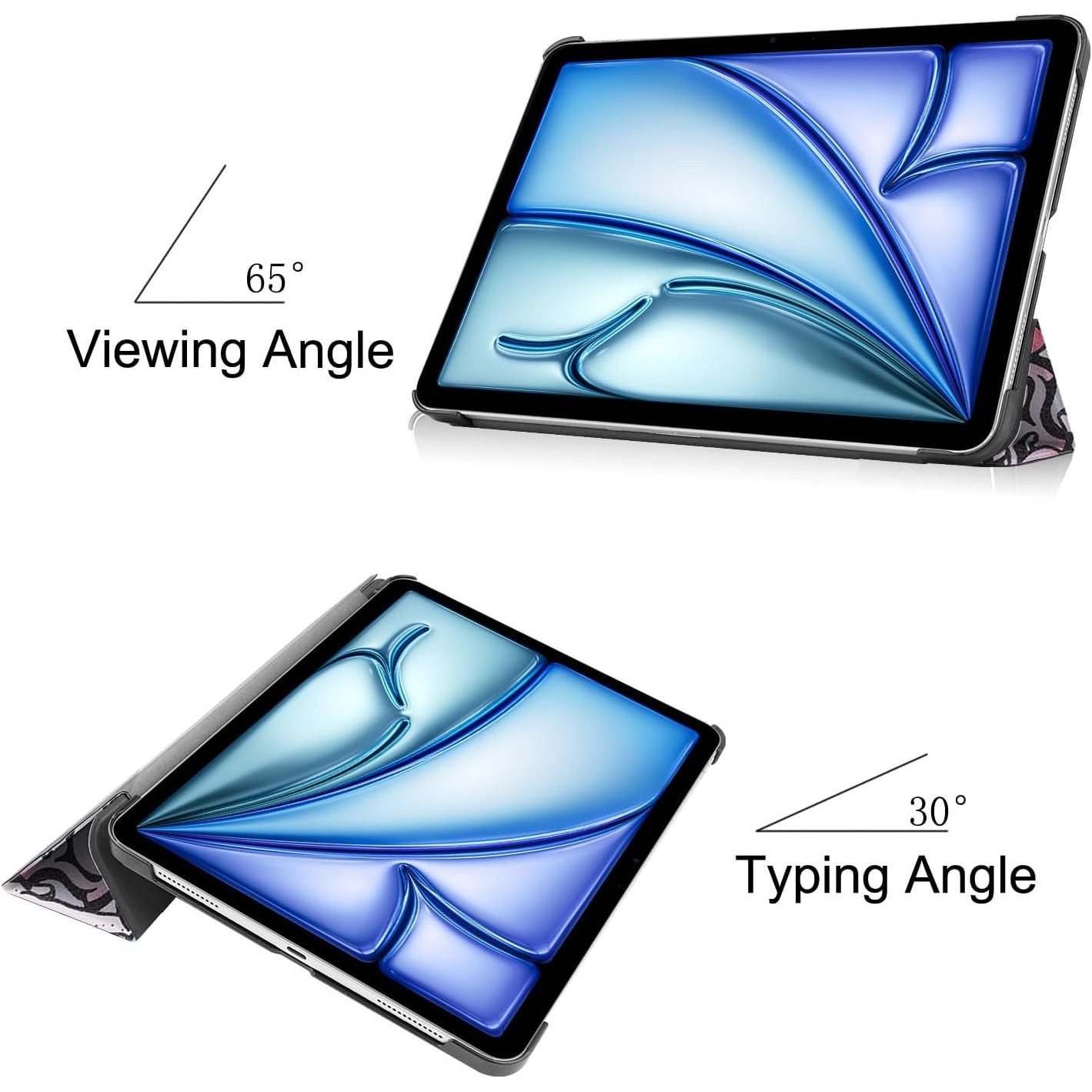 Husa tableta pentru, iPad Air 11" M3/M2 (2025/2024), iPad Air 10.9" 5th/4th (2022/2020), auto functie sleep/wake tip stand, graffiti