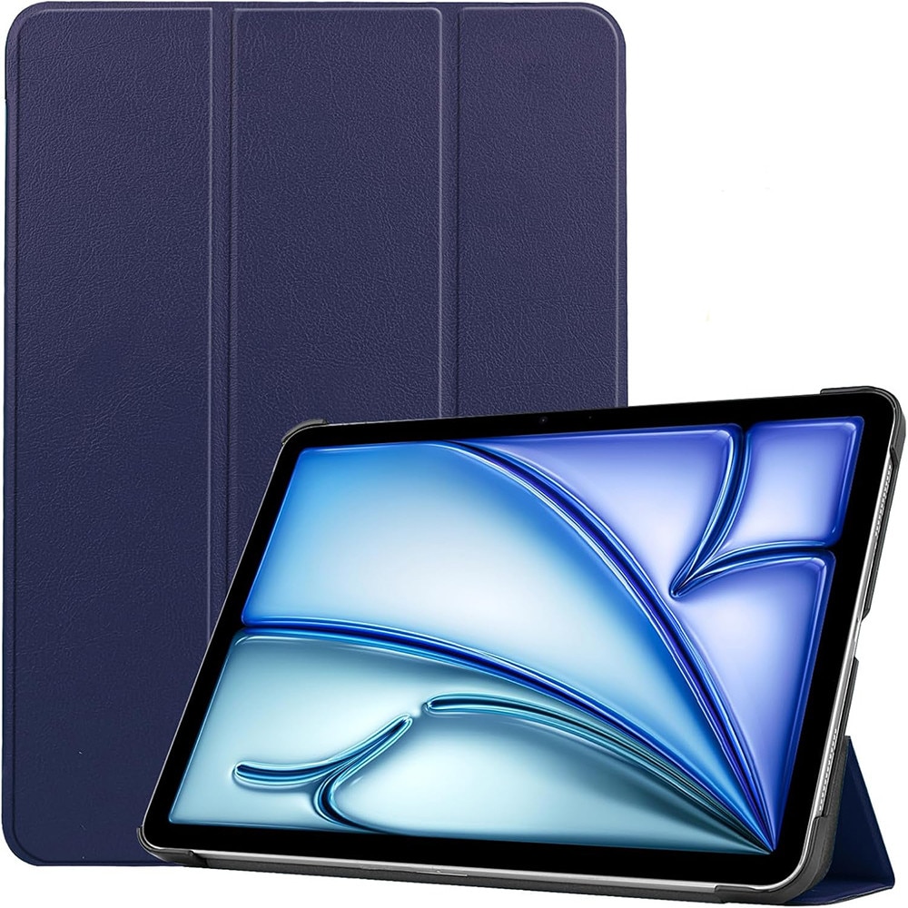 Husa tableta pentru, iPad Air 11" M3/M2 (2025/2024), iPad Air 10.9" 5th/4th (2022/2020), auto functie sleep/wake tip stand, Albastru inchis