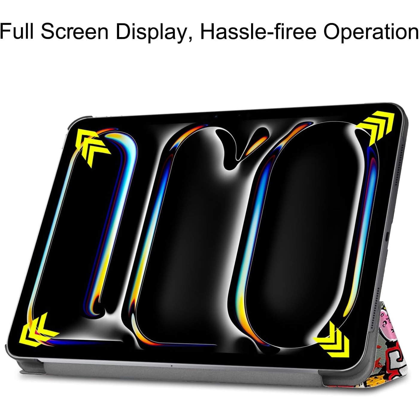 Husa tableta pentru, iPad Pro 11" (M4 2024), auto functie sleep/wake tip stand, graffiti