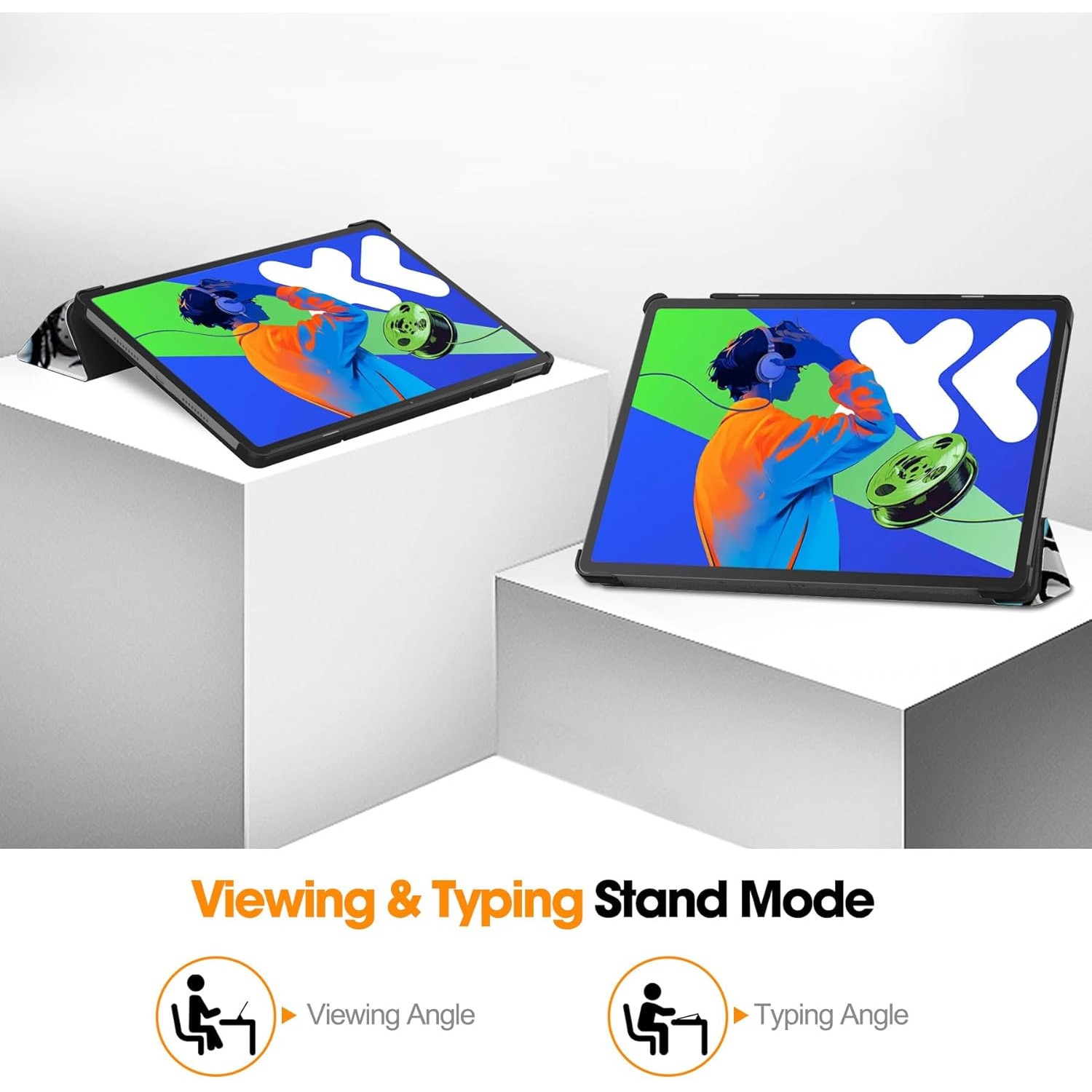 Husa tableta pentru, Lenovo Idea Tab Pro 12.7 inch 2025, TB-373FU/TB-373ZC/TB-375FC, auto functie sleep/wake tip stand, Graffiti